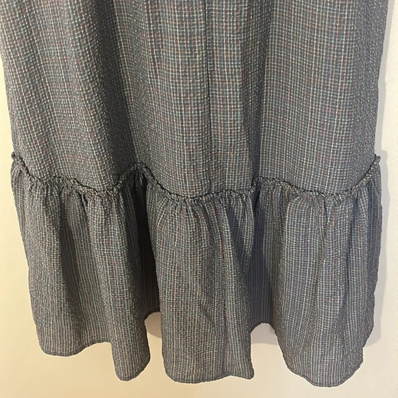 Superfoxx | Hi Low midi puckered prairie dress Women’s size L balloon sleeves - Picture 6 of 11